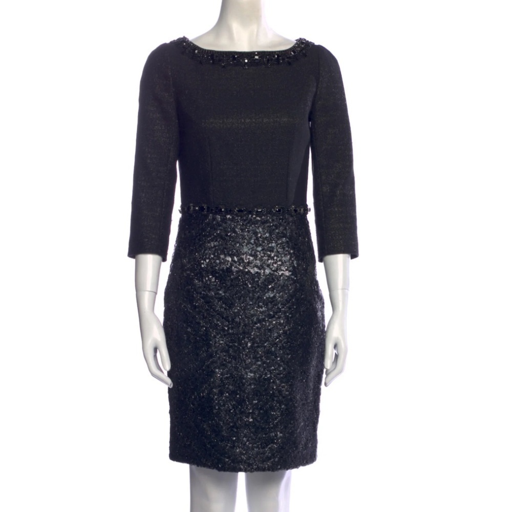 Andrew Gn Black Sequin Pencil Dress - Women's Cocktail Dress